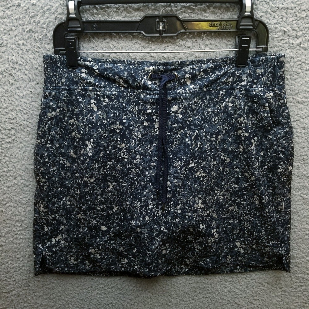 Athleta 10 Midtown Speckled 16.5" L Blue Athletic Activewear Skort 32" 3" 10"